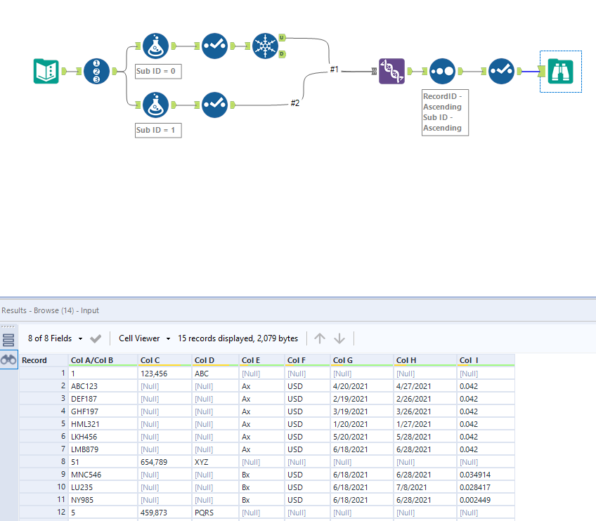 Merging rows - Alteryx