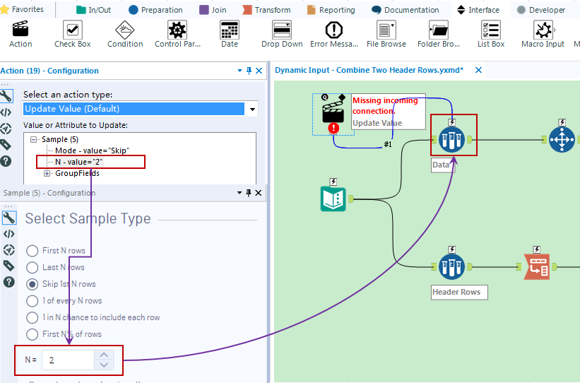 How can use Interface macro variable define the parameter value 'N' of ...