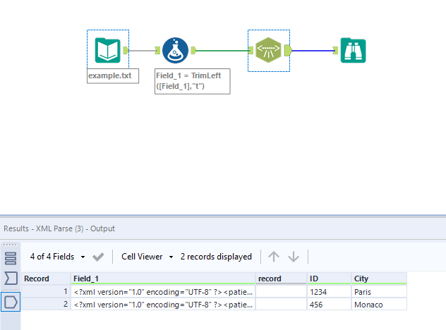 Parsing XML: invalid document structure - Alteryx