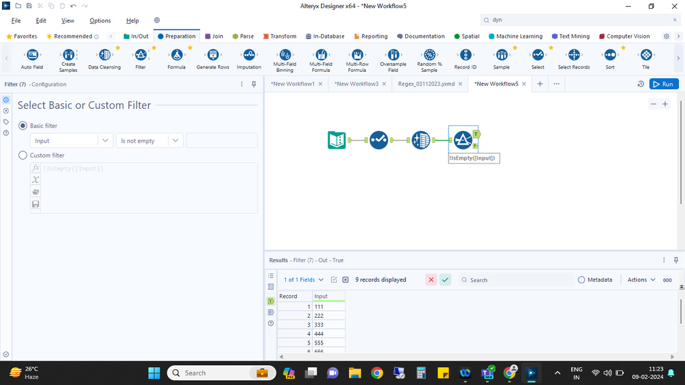 Filtering out only numbers - Alteryx