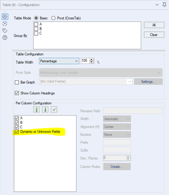 Dynamically Change layout in Horizontal Layout tool - Alteryx