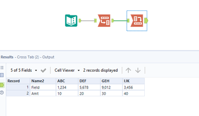 Column to Row - Alteryx