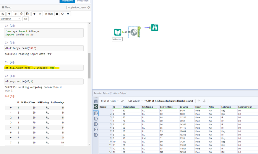 Imputing null string values with the mode - Alteryx