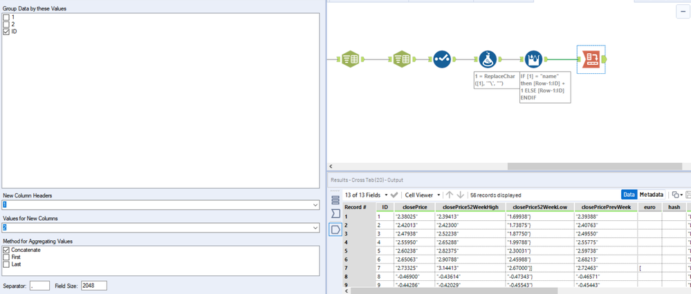 Help with cleaning Data and convert rows to column - Alteryx
