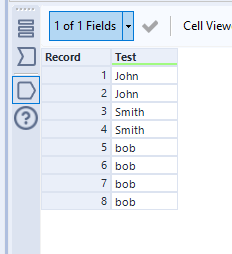 Fill empty cells with the the information from the row below!! - Alteryx
