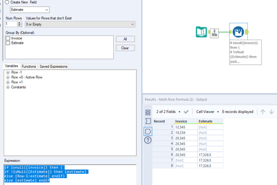 Using multi row formula - Alteryx