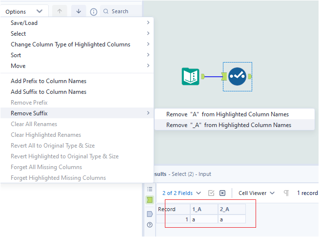 Perfix Key Tool How to use 'Remove Prefix' and 'Remove Suffix' under tool 'Select ...