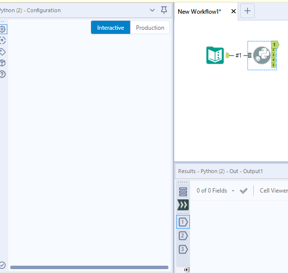 Python tool Interactive module not working - Alteryx