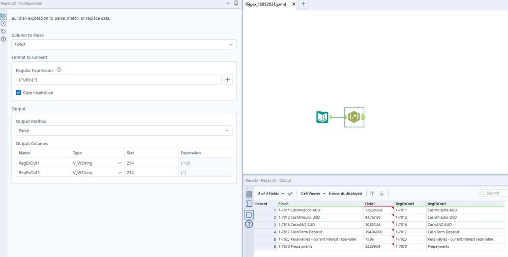 Split data from single column into 2 columns - Alteryx