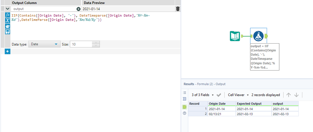 CONVERTING STRING (MULTIPLE FORMAT) TO DATE - Alteryx