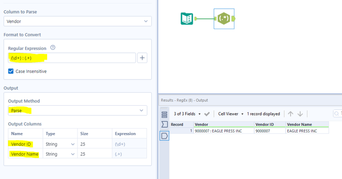Separate String Field into Two Columns - Alteryx