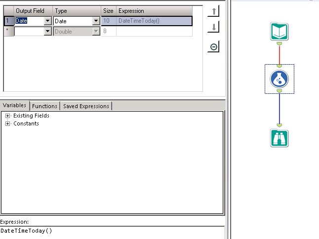 parameter date at the input - Alteryx