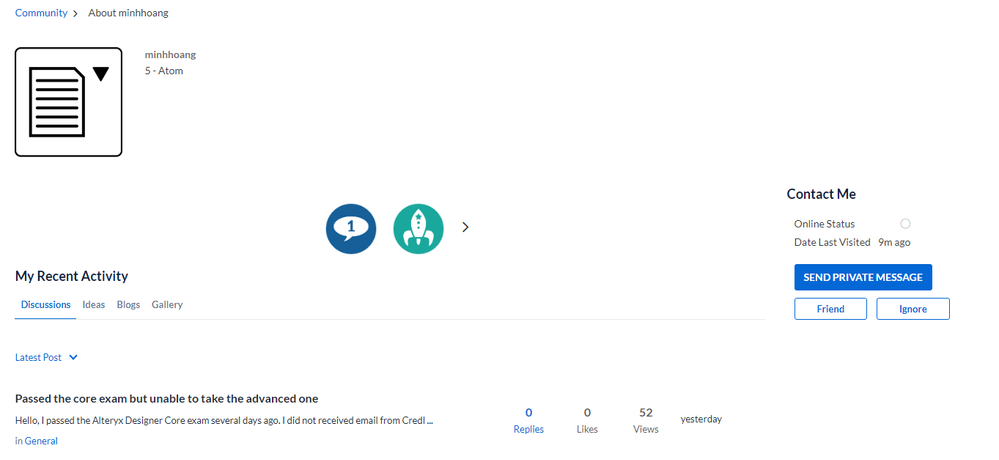 Passed the core exam but unable to take the advanced one - Alteryx