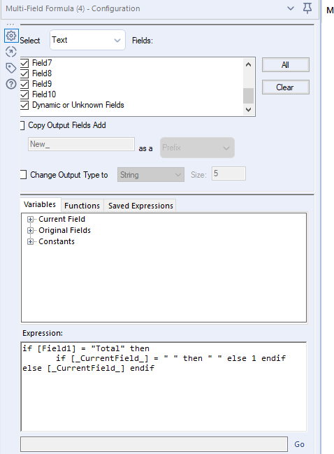 how to replace the value of a row - Alteryx