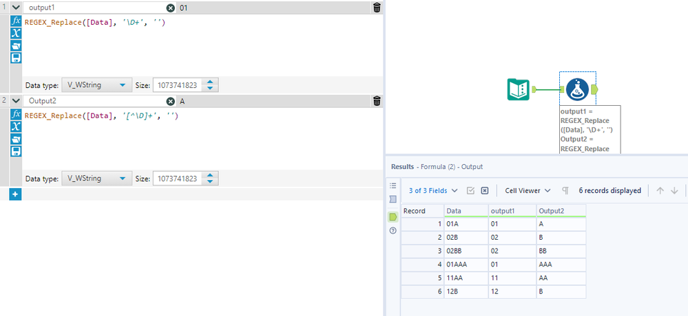 Parse numbers from String - Alteryx