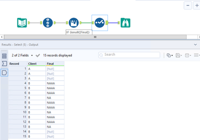How to fill in fields above/below and leave last row empty after the ...