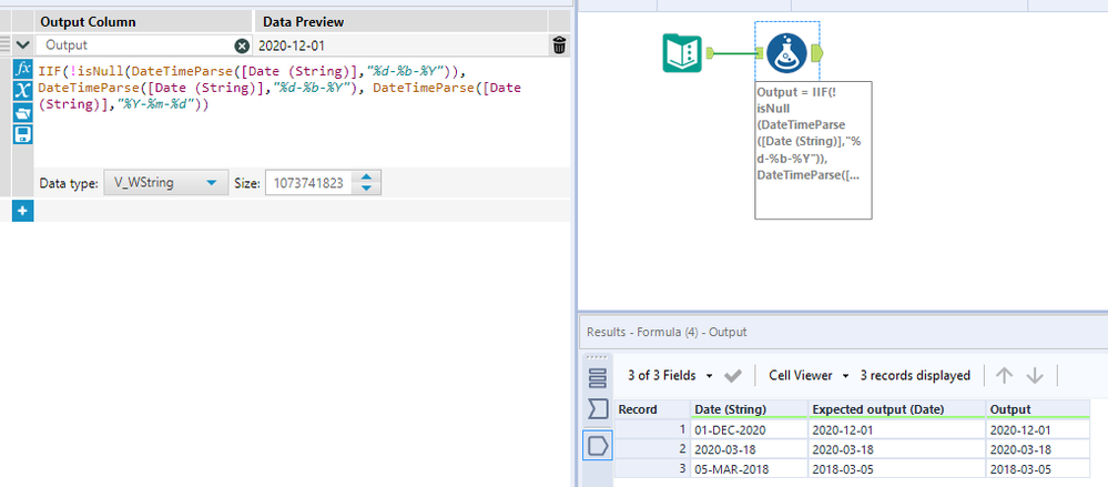 CONVERTING STRING (MULTIPLE FORMAT) TO DATE - Alteryx