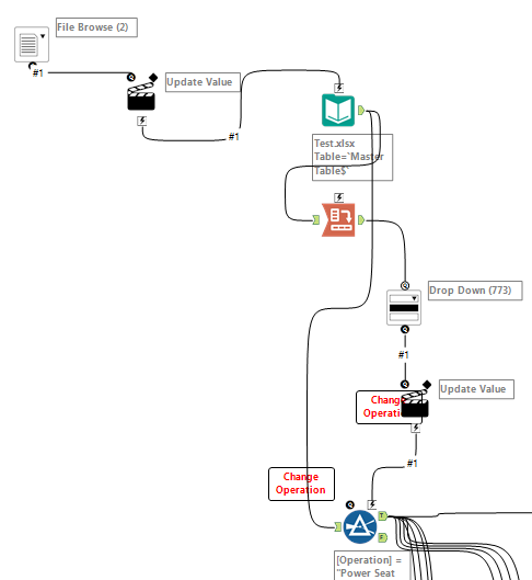 Update drop down selection from User Input file - Alteryx