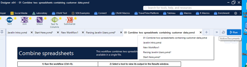 Order Active Documents based on order of tabs on display not ...