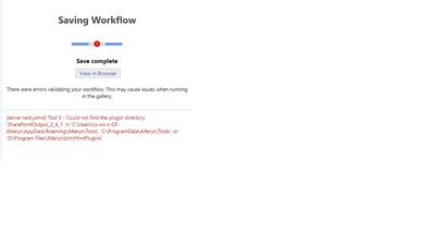 Error for sharepoint tool - Alteryx