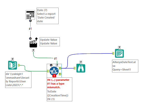 Filter Directory on User Date Input - Alteryx