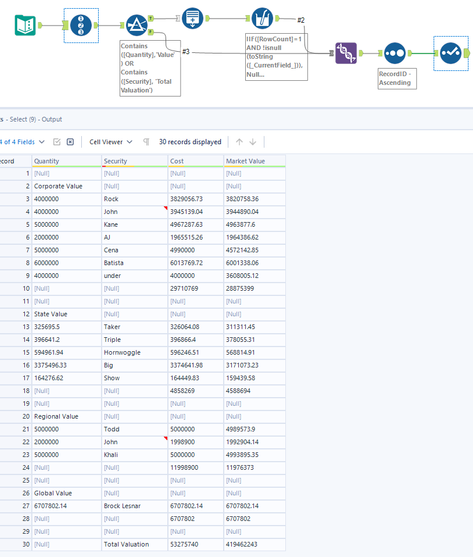 How to insert Blank row - Alteryx