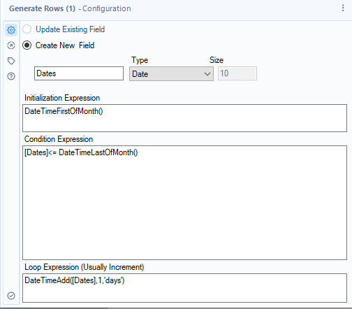 Generate Dates per row of the current month - Alteryx