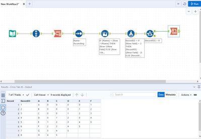 Shifting Multiple Columns up an Increasing number of rows - Alteryx