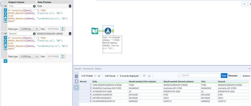 Extract certain characters from string - Alteryx