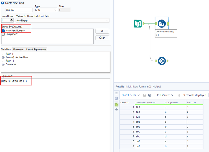 Multirow formula to add 1 when the value of a column row becomes ...