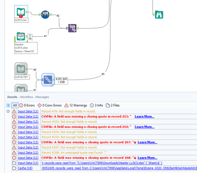 Data Input Error - Alteryx