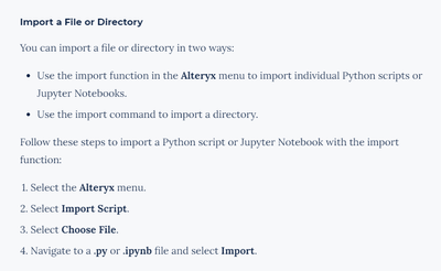 Copying / Exporting Notebook from Python Tool - Alteryx