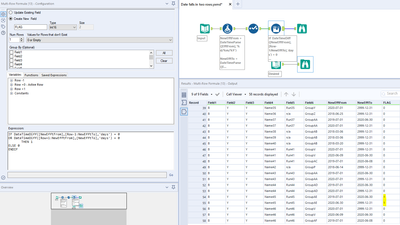 How to determine if a date falls within two rows - Alteryx