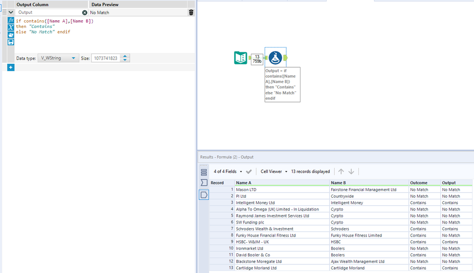 Comparing two columns to see if any Text in Column A matches Column B ...