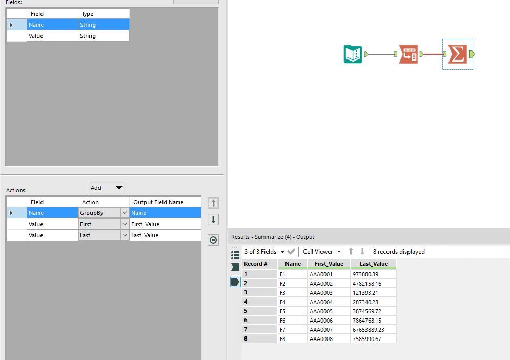 How to transpose all columns to rows? - Alteryx