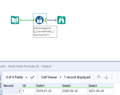 Date time tool to configure for multiple column - Alteryx