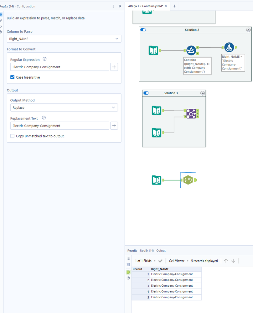 Find and Replace Tool for Contains - Alteryx
