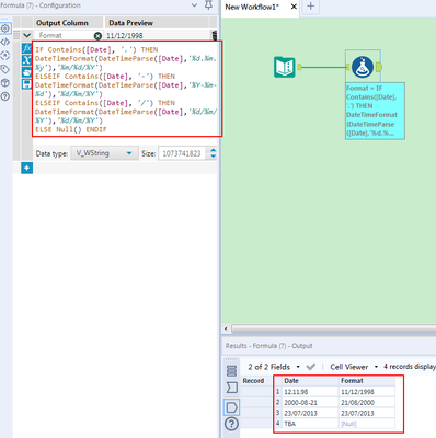 Mixed date format conversion - Alteryx