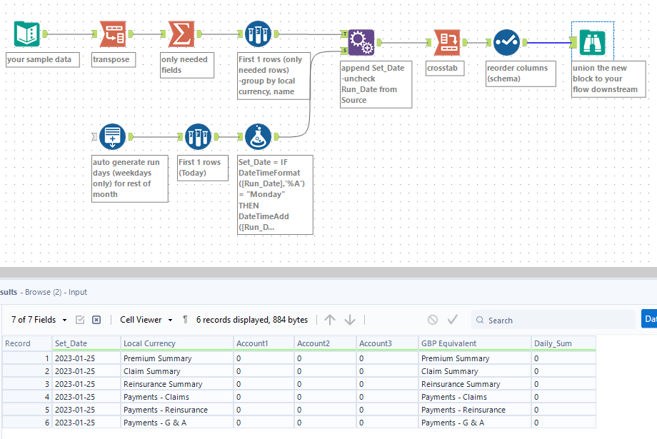 Dynamically Update Rows for a Column - Alteryx