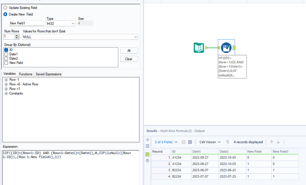 Multi-Row Formula Tool - Alteryx
