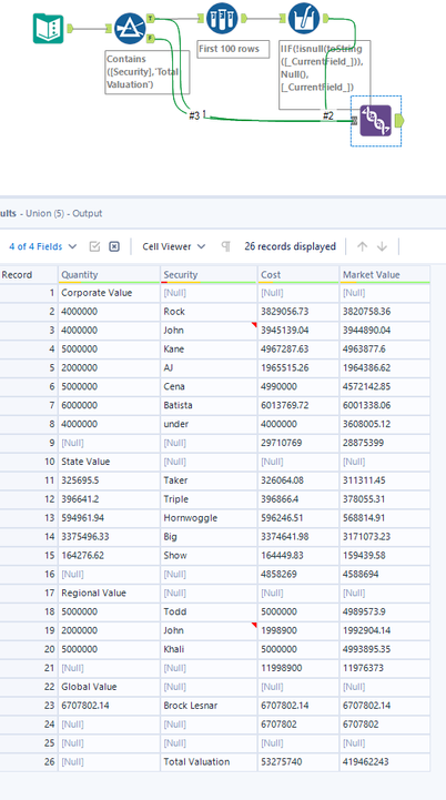 How to insert Blank row - Alteryx