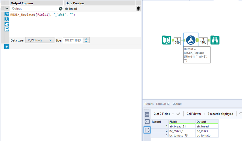 Removing characters after the last _ - Alteryx