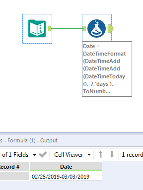 Adding a Column where the Value is a Date Range - Alteryx