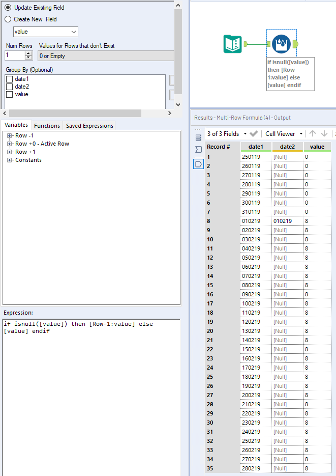Replacing Null Values - Alteryx