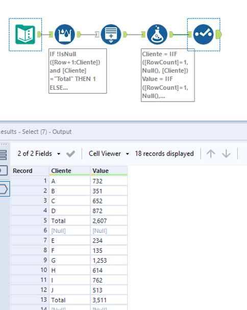 Adding an Empty Row Between Data - Alteryx
