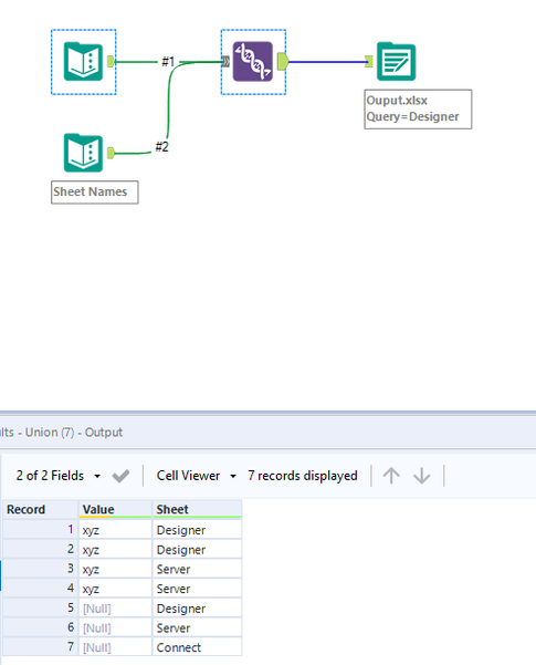 Generate output file with multiple sheets - Alteryx