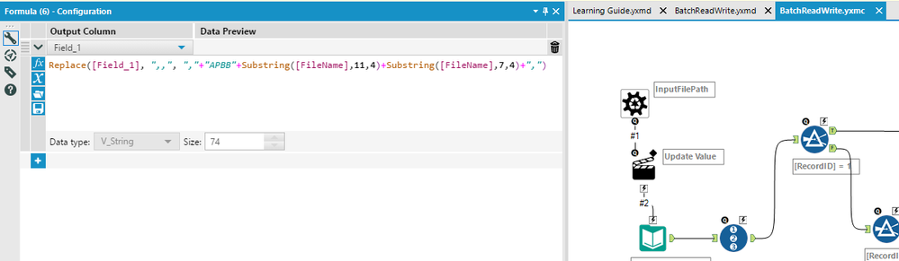 Change Data Type size in a formula - Alteryx