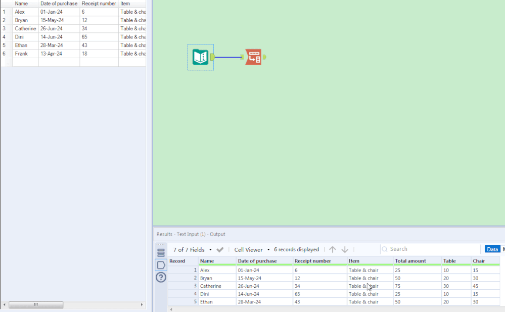 Merging columns data into rows - Alteryx