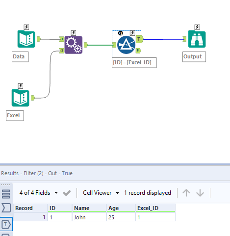 [Help] Filter Data in Alteryx based on the inputs in EXCEL - Alteryx