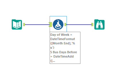 Subtract Business Days from Date - Alteryx